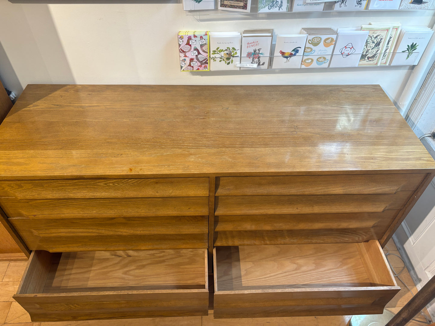 8 Drawer Low/Wide Dresser With Sculpted Pulls