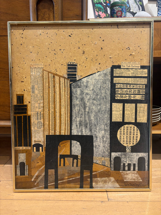 Signed Walmsley City Scape Collage