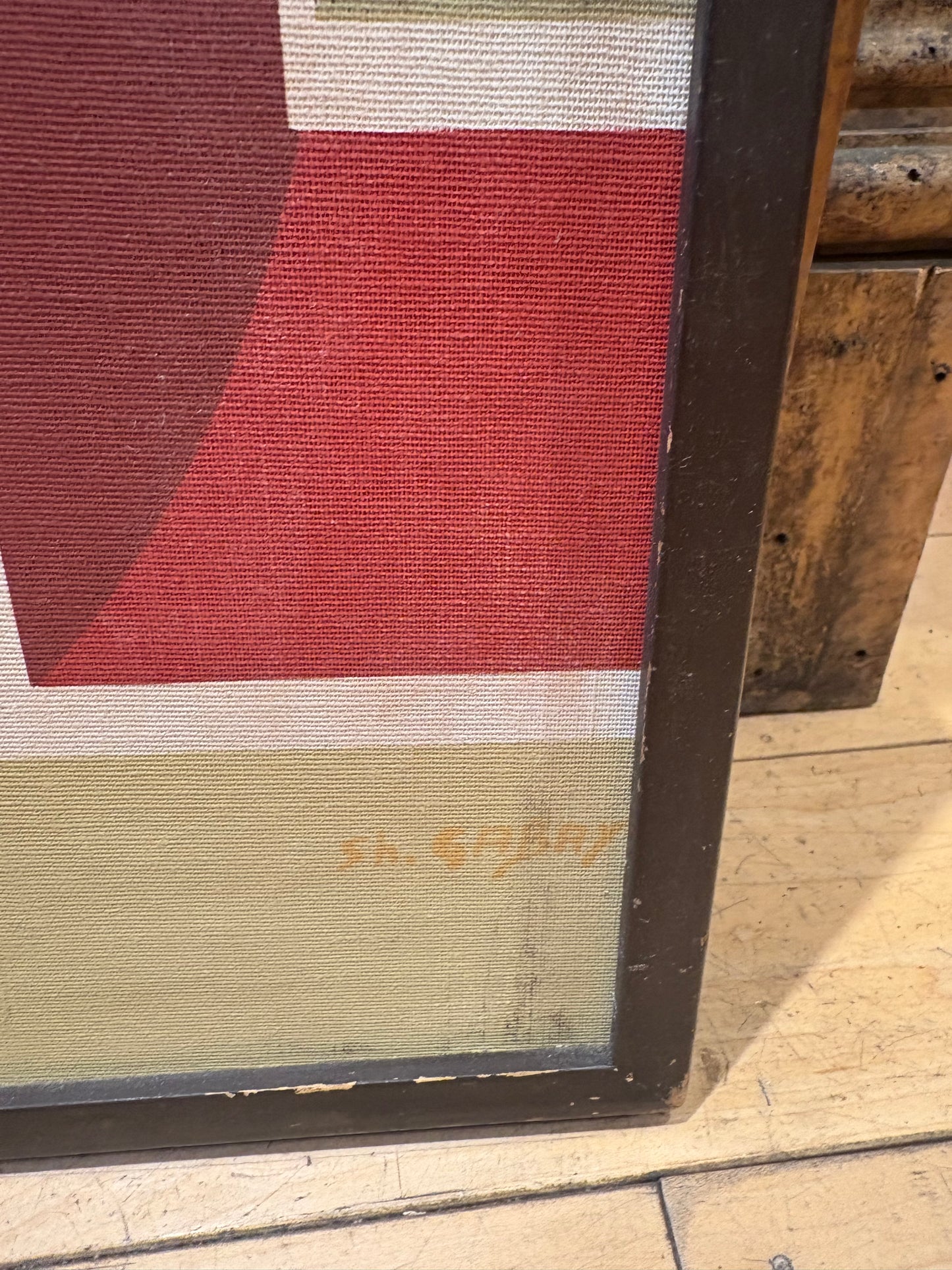 Pair of Signed Gabay Geometric Paintings