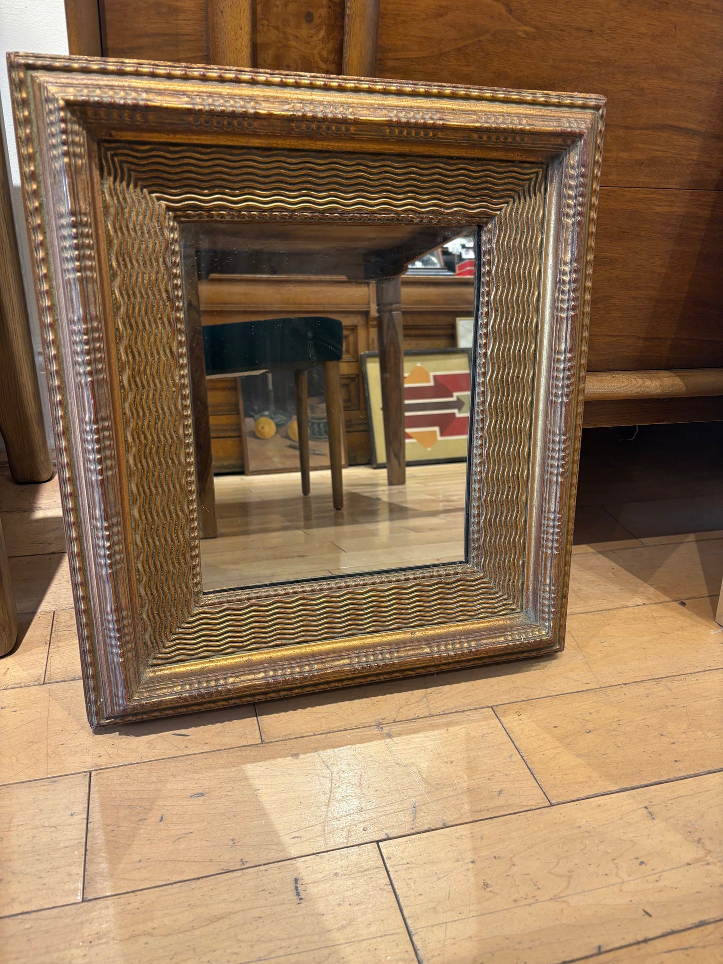 Small Textured Frame Mirror