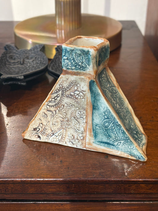 Ceramic Vase with Paisley Pattern