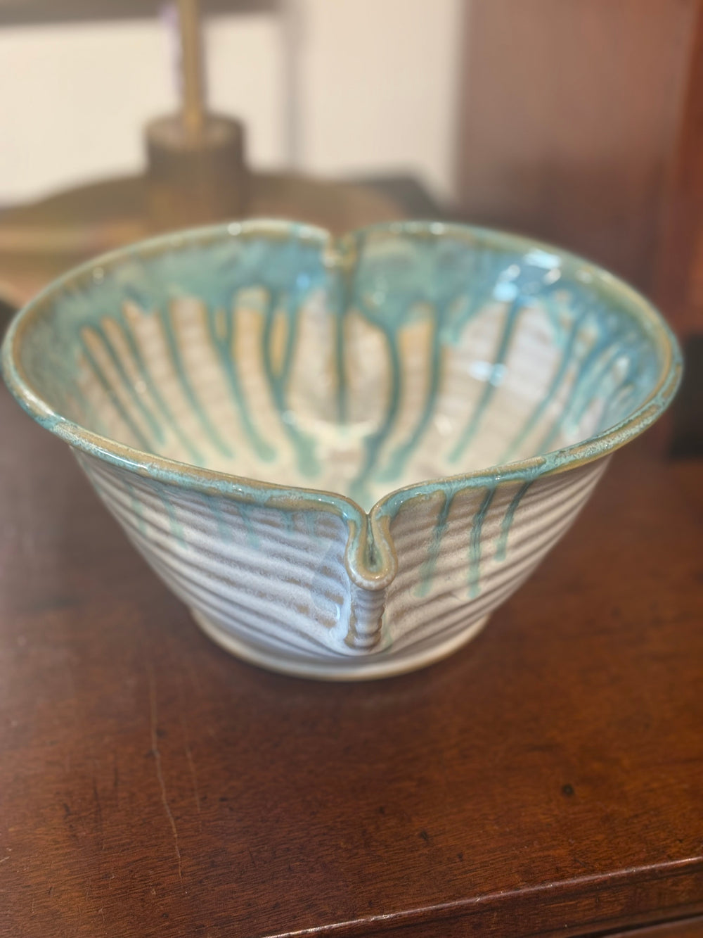 '96 "Heart Shaped" Glazed Ceramic Bowl
