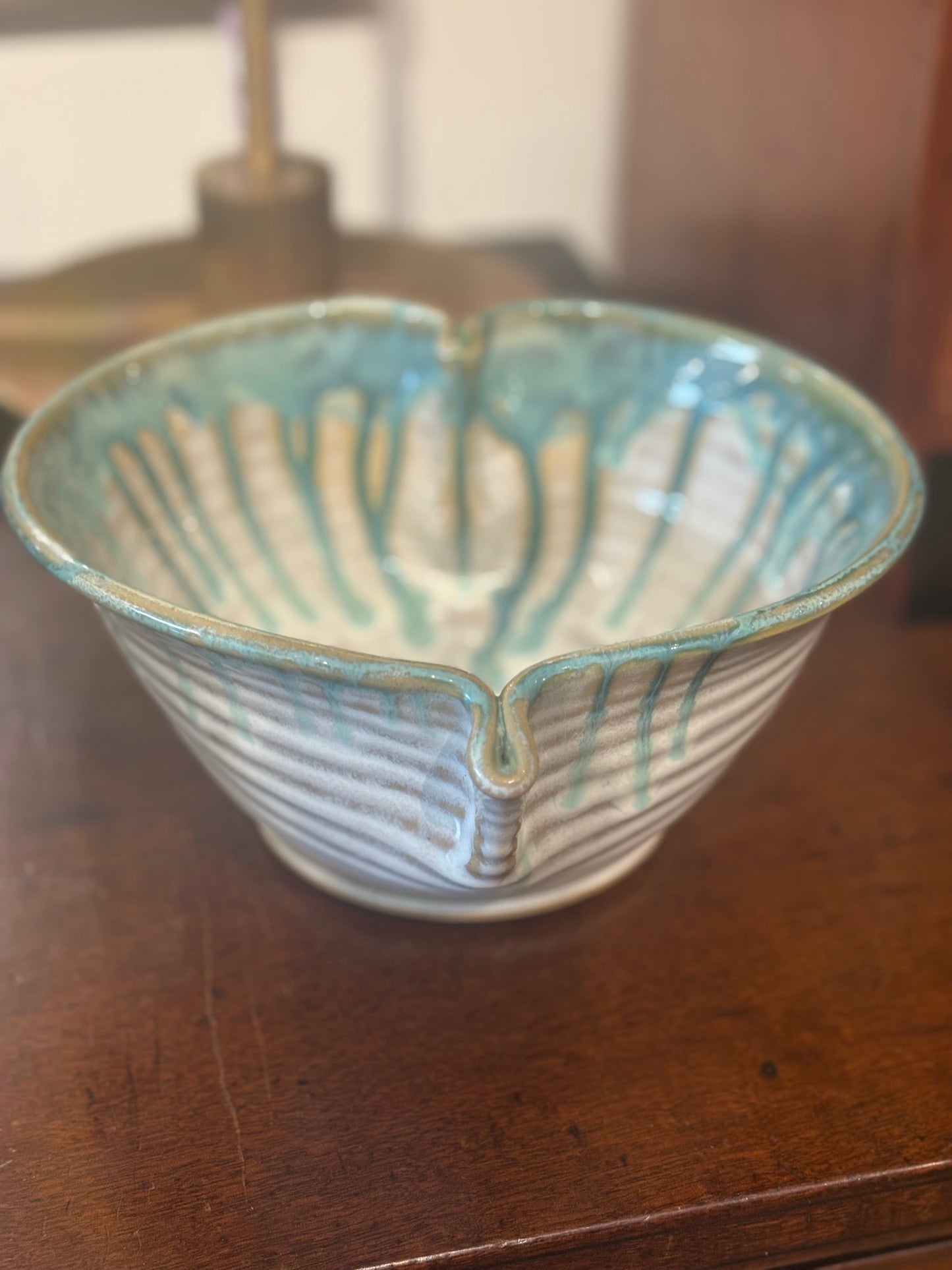 '96 "Heart Shaped" Glazed Ceramic Bowl