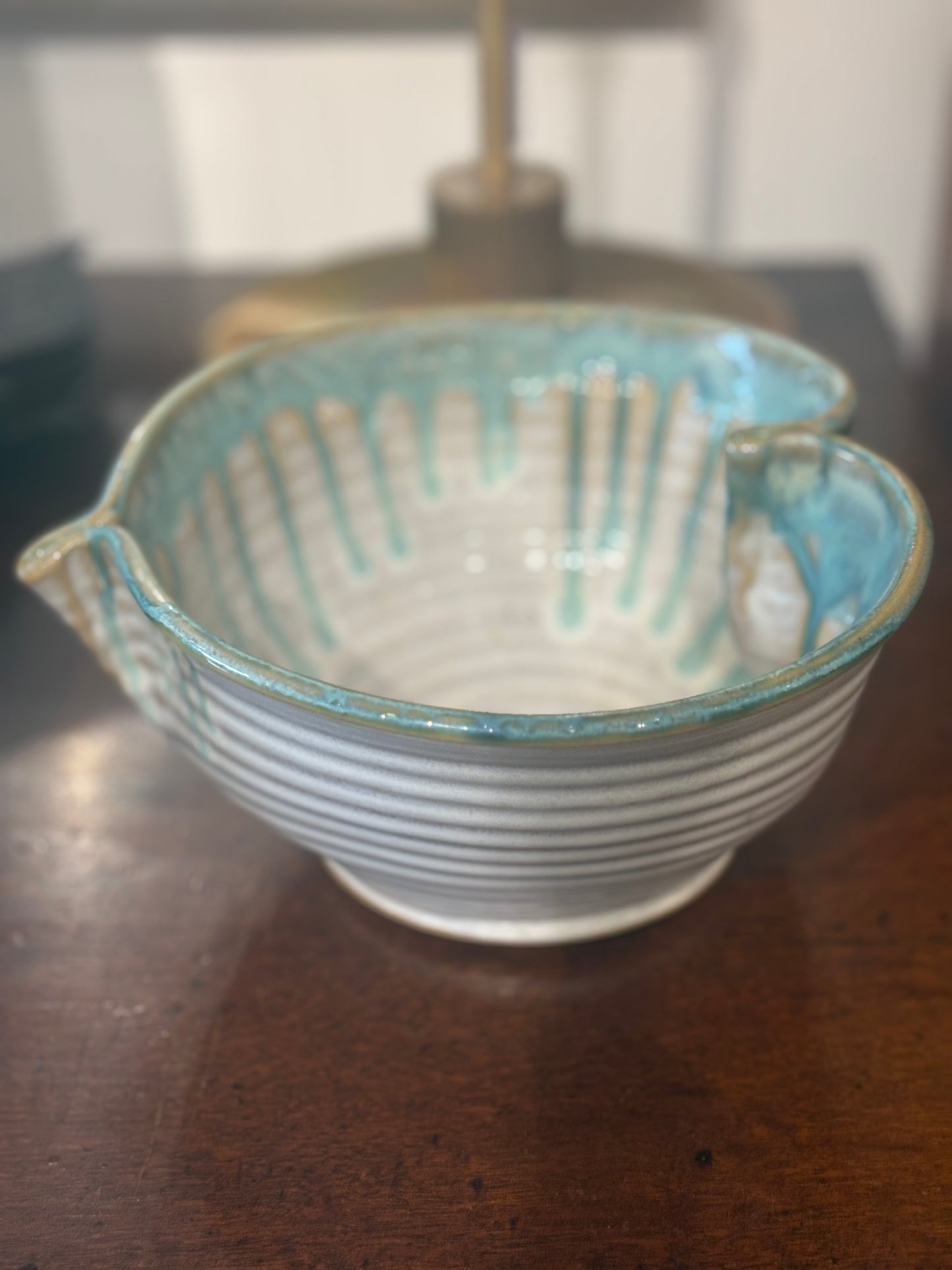 '96 "Heart Shaped" Glazed Ceramic Bowl
