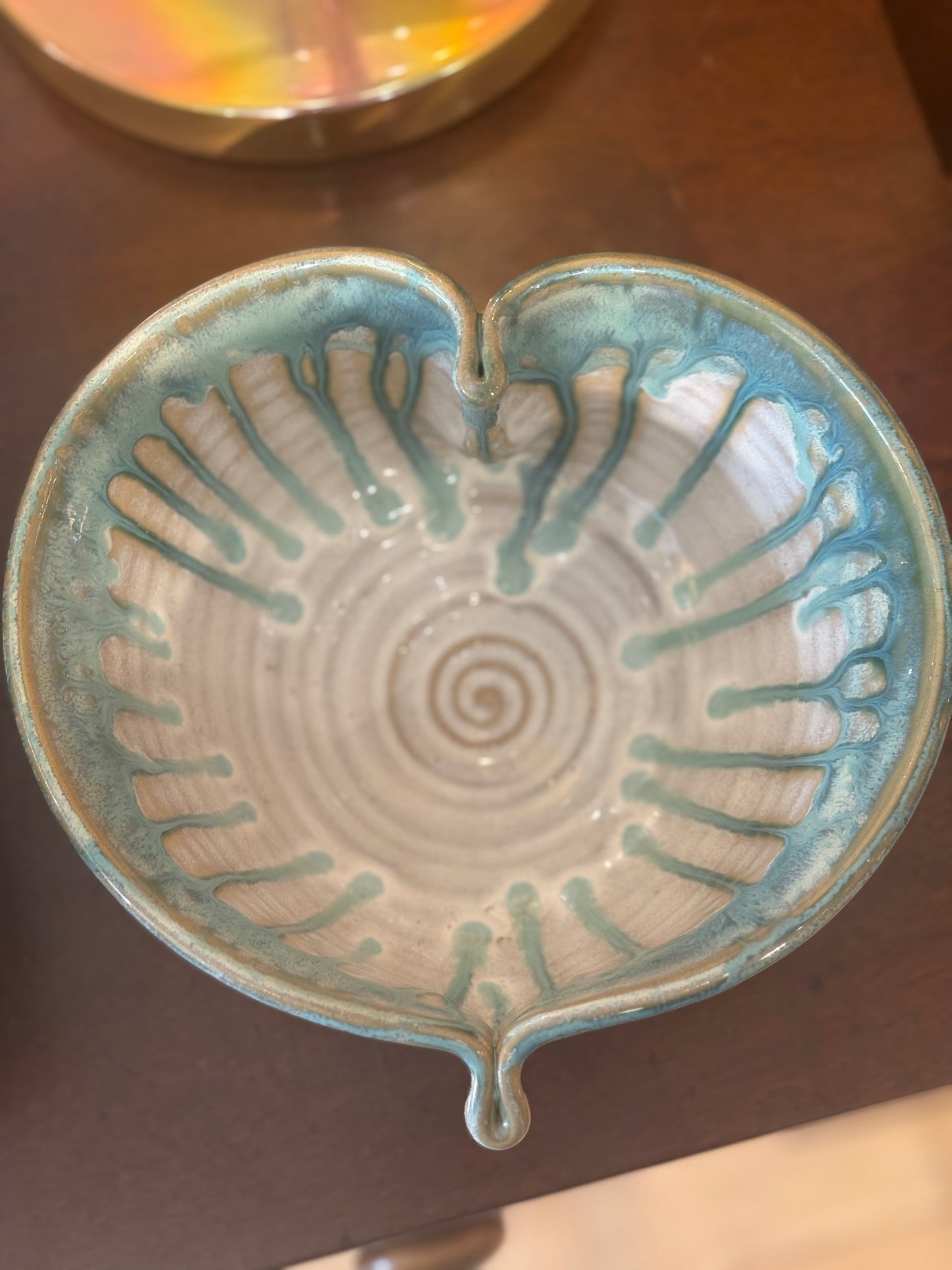 '96 "Heart Shaped" Glazed Ceramic Bowl