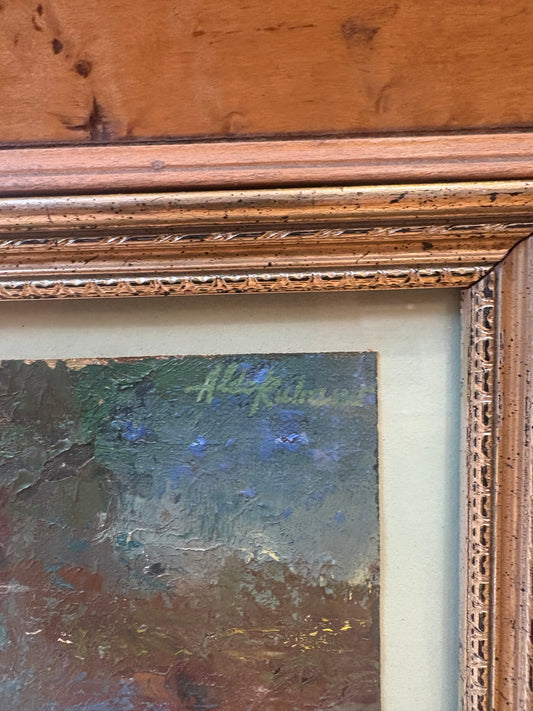 Small Signed Abstract Figures Painting