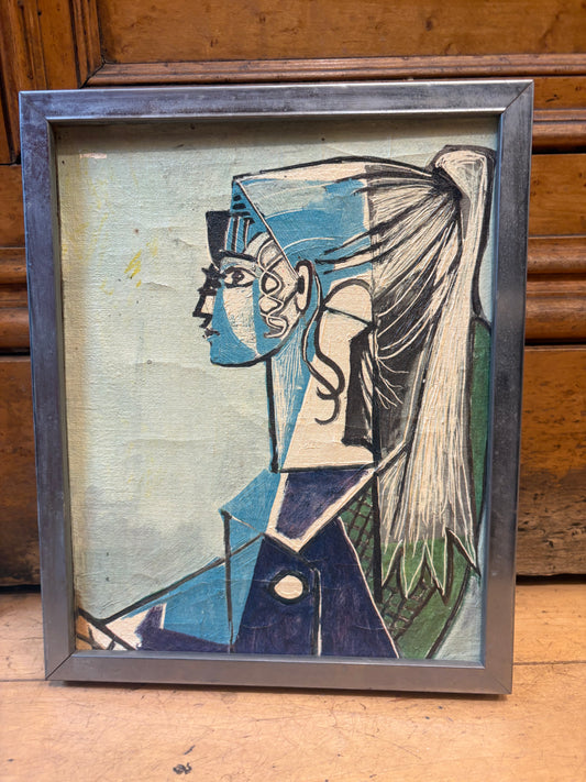 Picasso's Portrait of Sylvette David in Green Chair Reproduction Painting