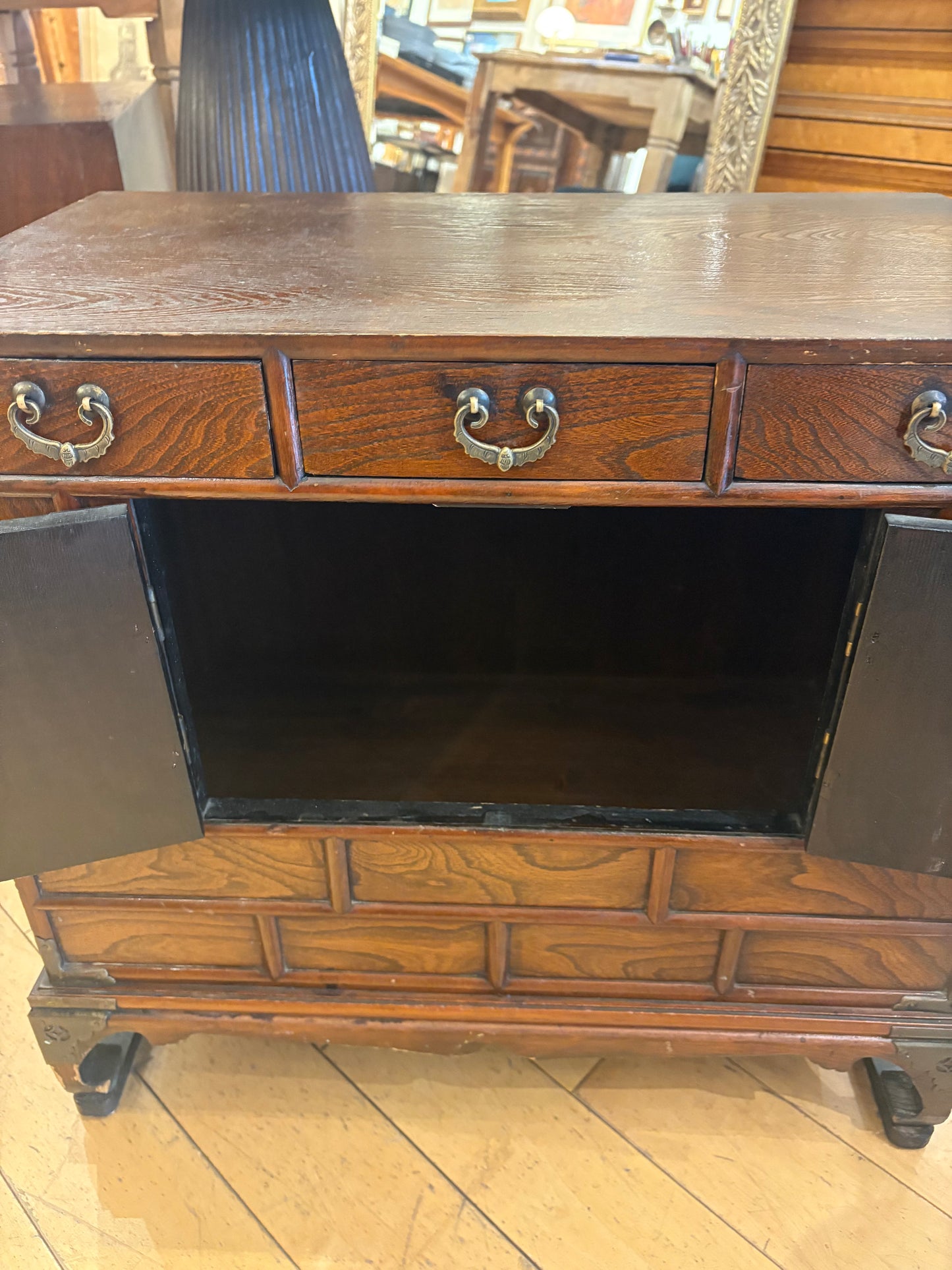 Small Asian Style Cabinet with 3 Drawers