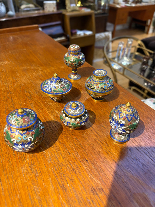 Tiny Cloisonne Jar with Lid