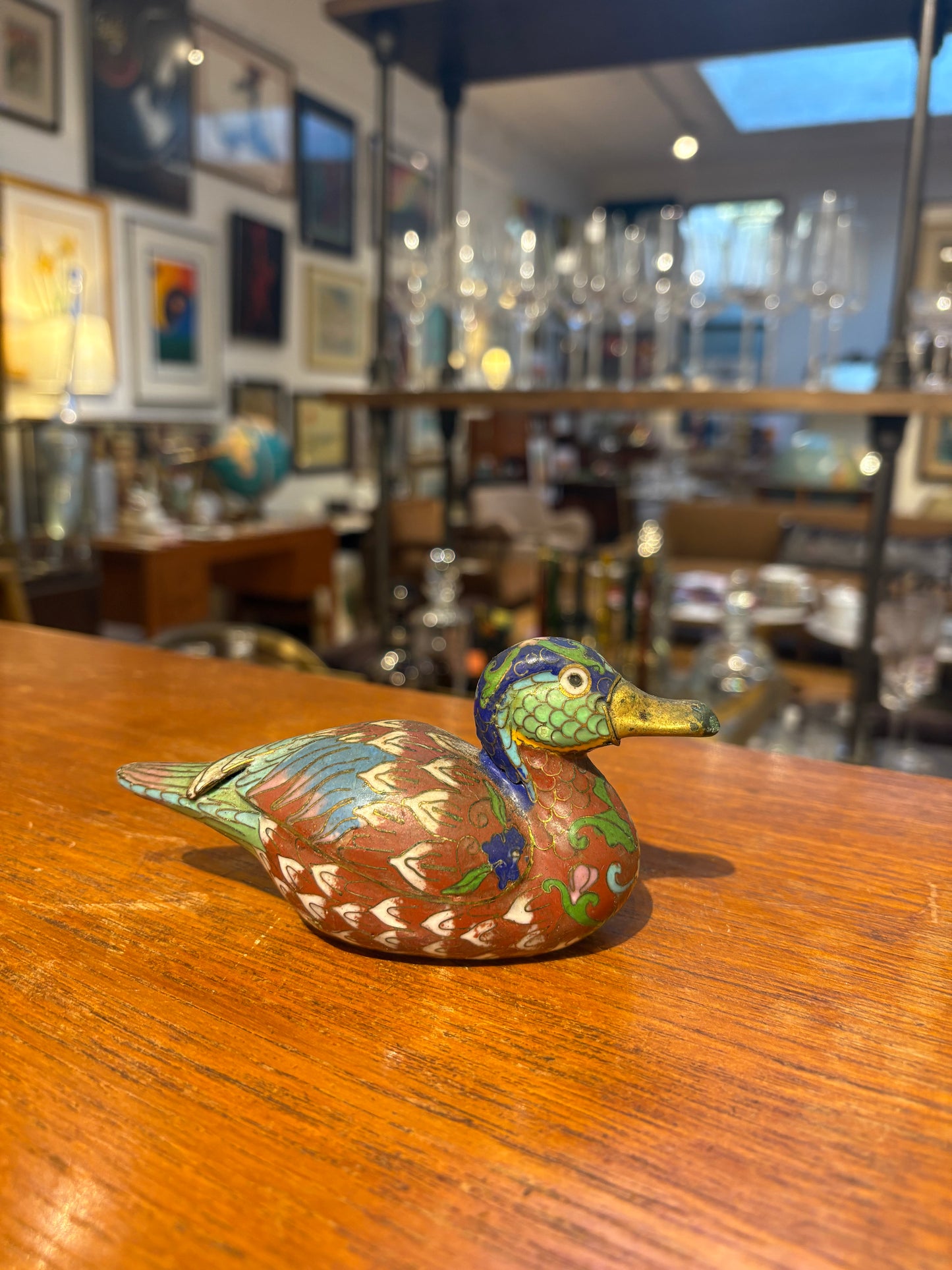 Cloisonne Duck Figurine