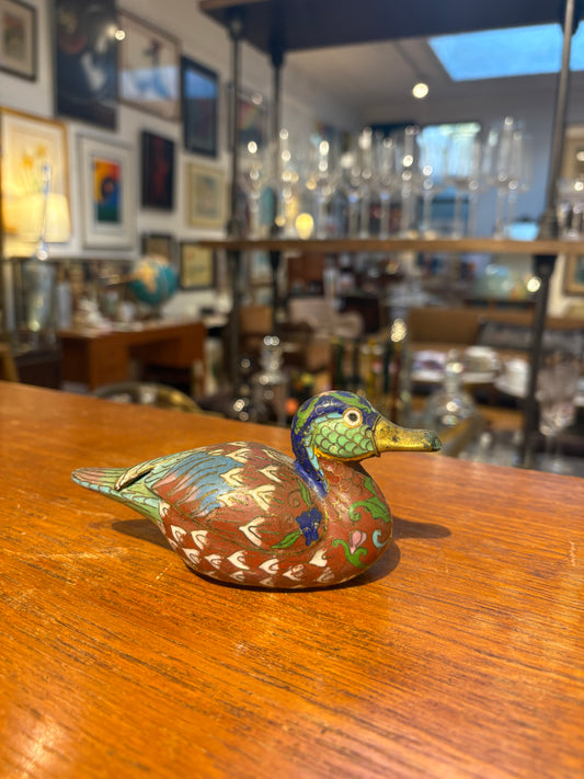 Cloisonne Duck Figurine
