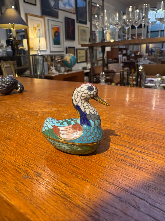 Small Cloisonne Duck Box