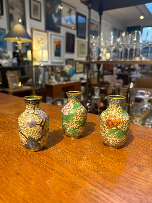 Small Beige Cloisonne Vase