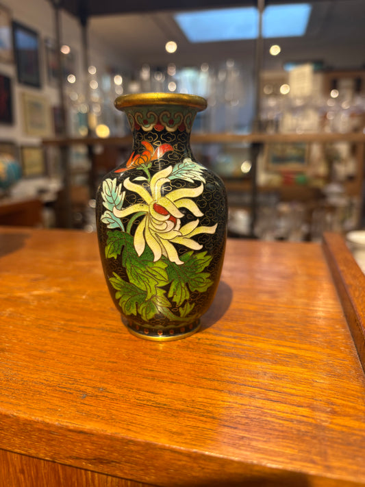 XS Black Cloisonne Vase