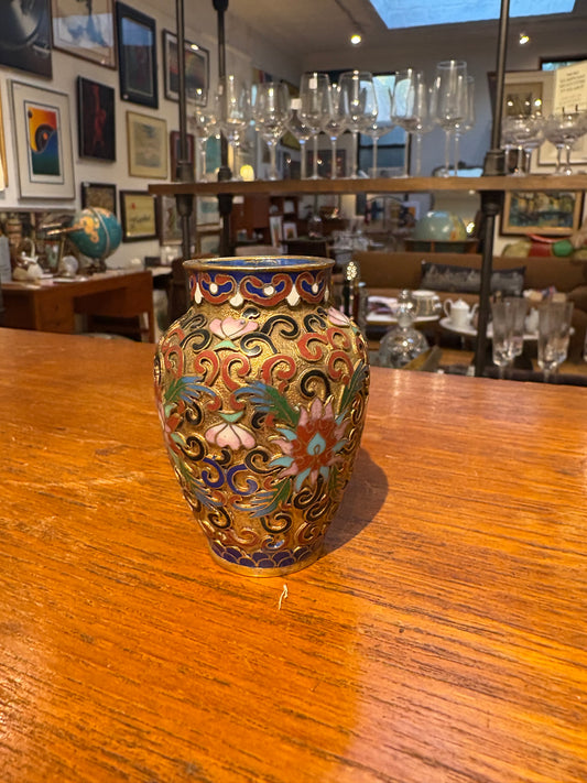 Small Vase with Cloisonne Cut Outs