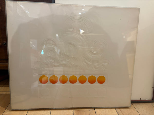 Signed A.G. Klebanoff "Cloudy Suns" Collagraph