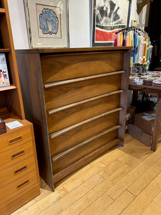 Walnut MidCentury Tall Dresser