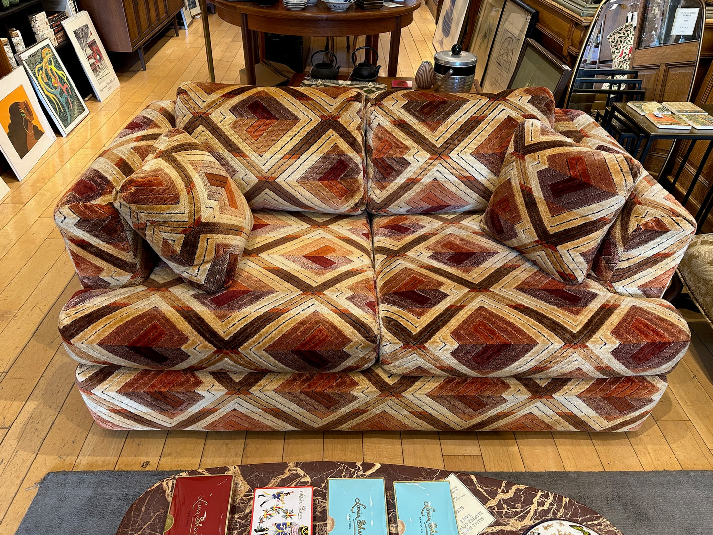 Vintage Loveseat with Original Fabric