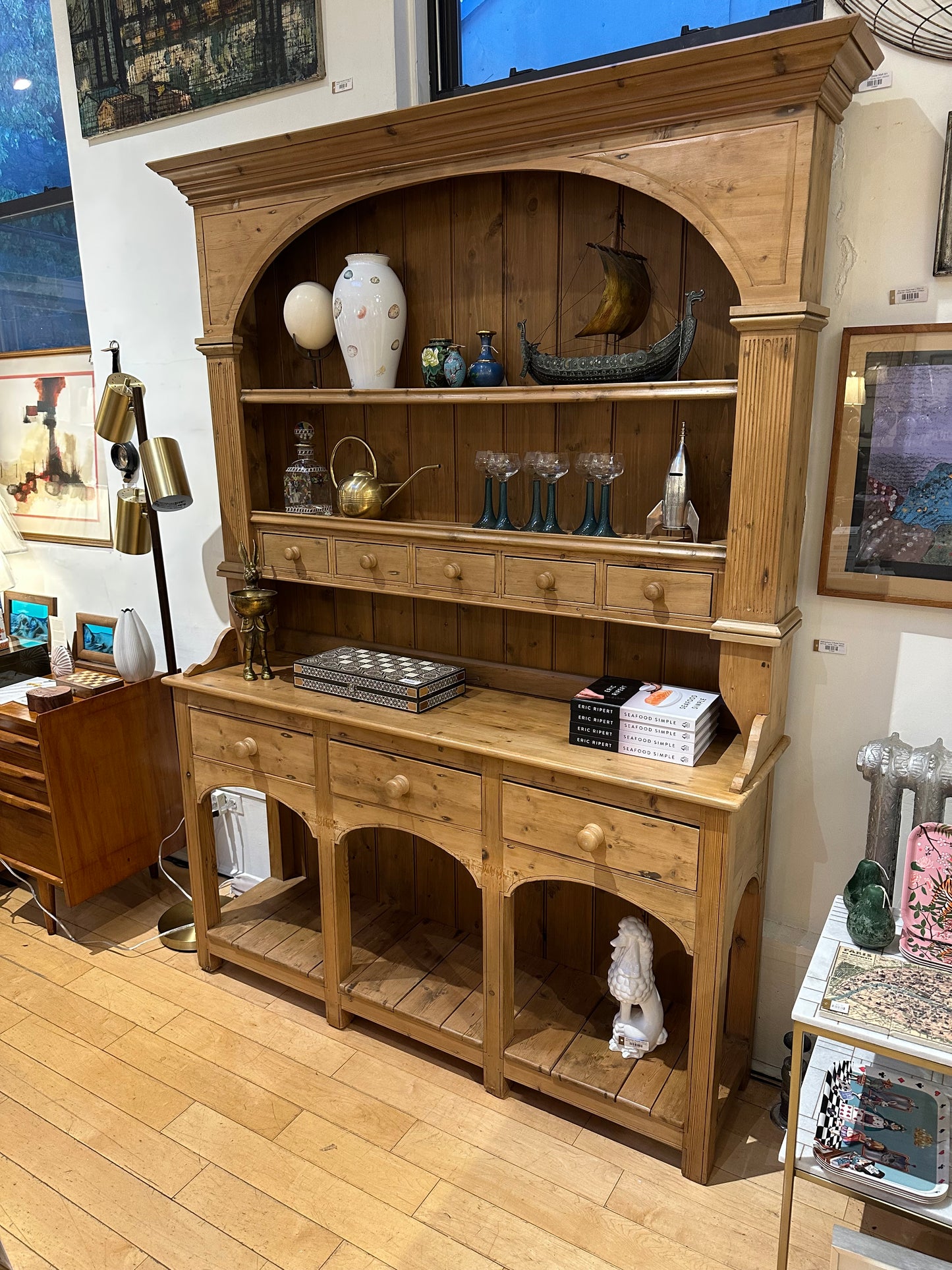 Pine Bookcase w/ Drawers