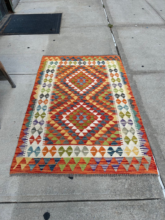 42.5"x 63" Colorful Wool Rug