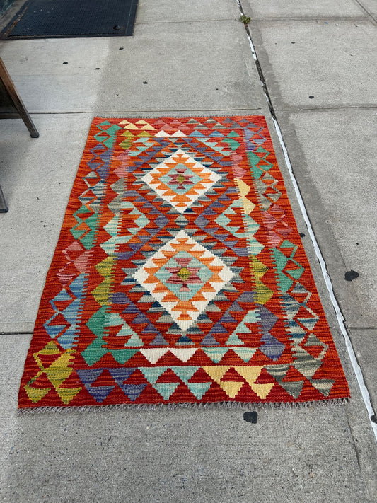 38" x 61" Colorful Wool Rug