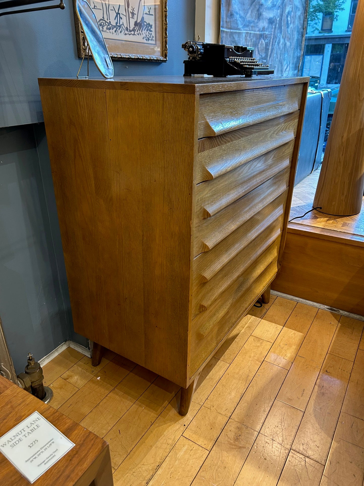 5 Drawer High Dresser With Sculpted Pulls