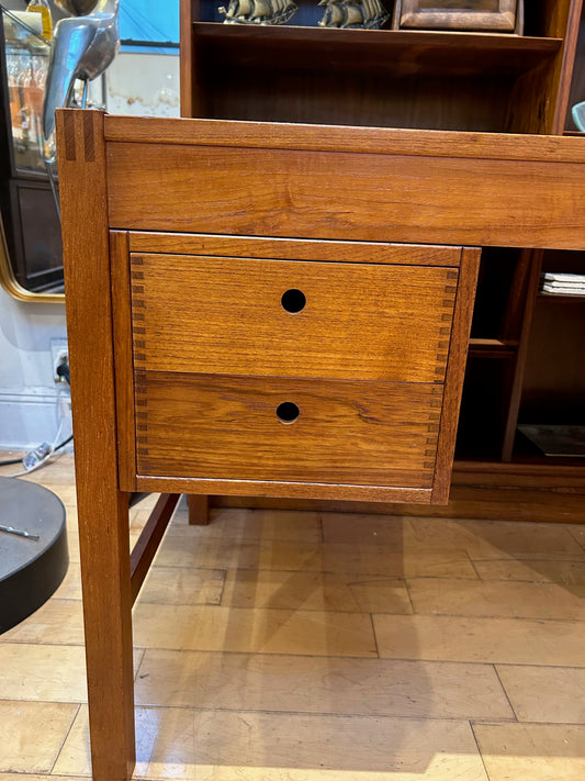 Danish Dovetail Top Desk with Adjustable Drawers
