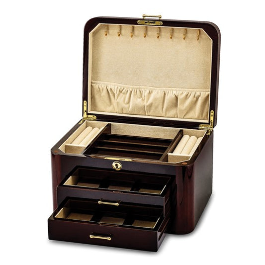 Large Burgundy Jewelry Box