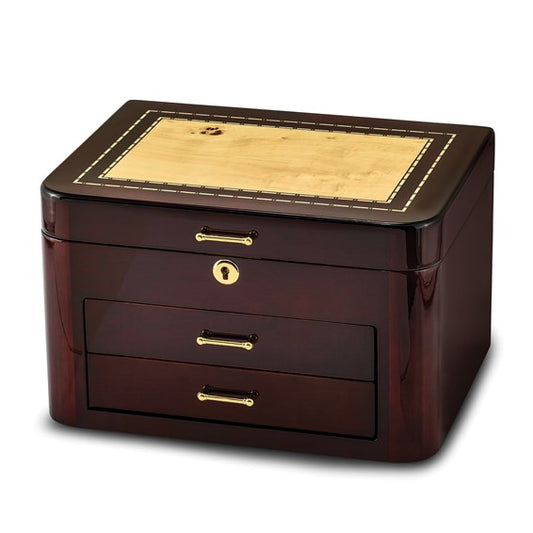 Large Burgundy Jewelry Box