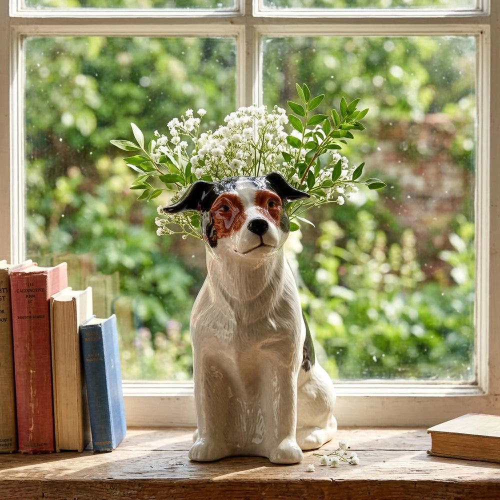 Jack Russell Flower Vase