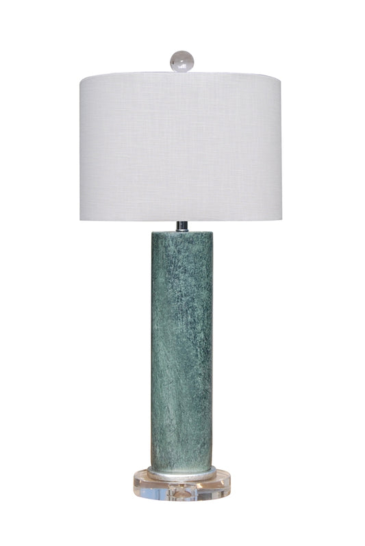 Grey Jade Post Table Lamp
