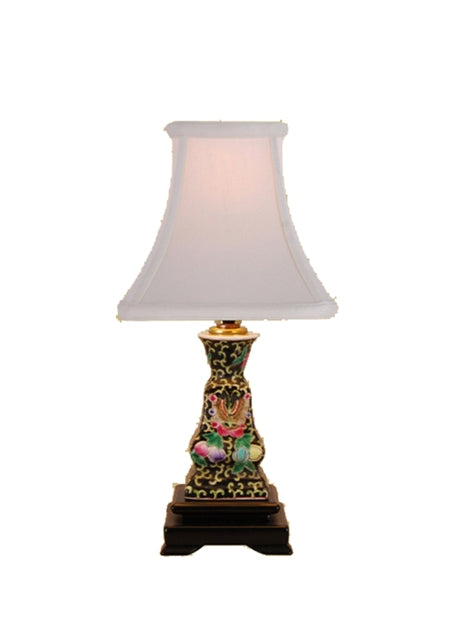 Vintage Handpainted Dark Mini Candel Stand Lamp