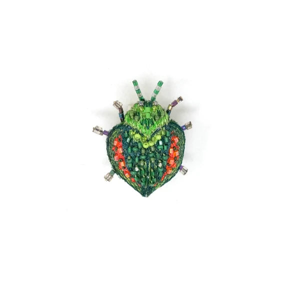 Leaf Stolas Beetle Brooch Pin