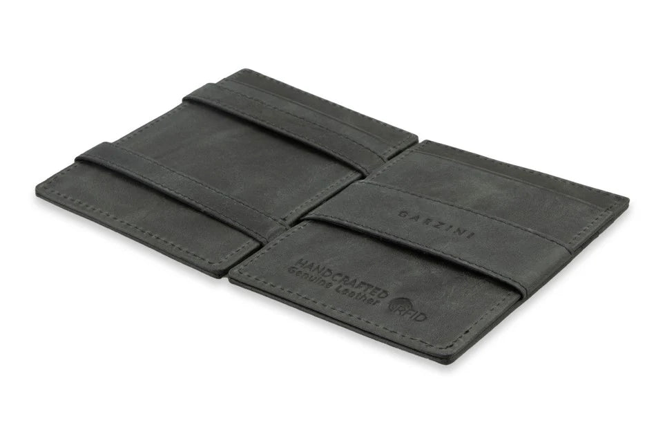 Brushed Black Essenziale Magic AIRTAG Wallet