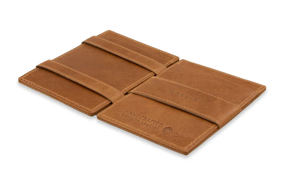 Brushed Cognac Essenziale Magic AIRTAG Wallet