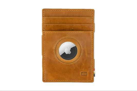 Brushed Cognac Essenziale Magic AIRTAG Wallet