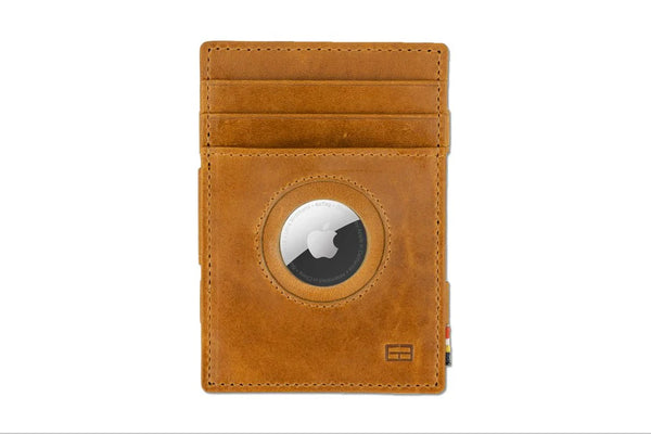 Brushed Cognac Essenziale Magic AIRTAG Wallet