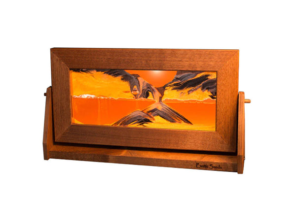 Sunset Orange Medium Alder Wood Sand Art