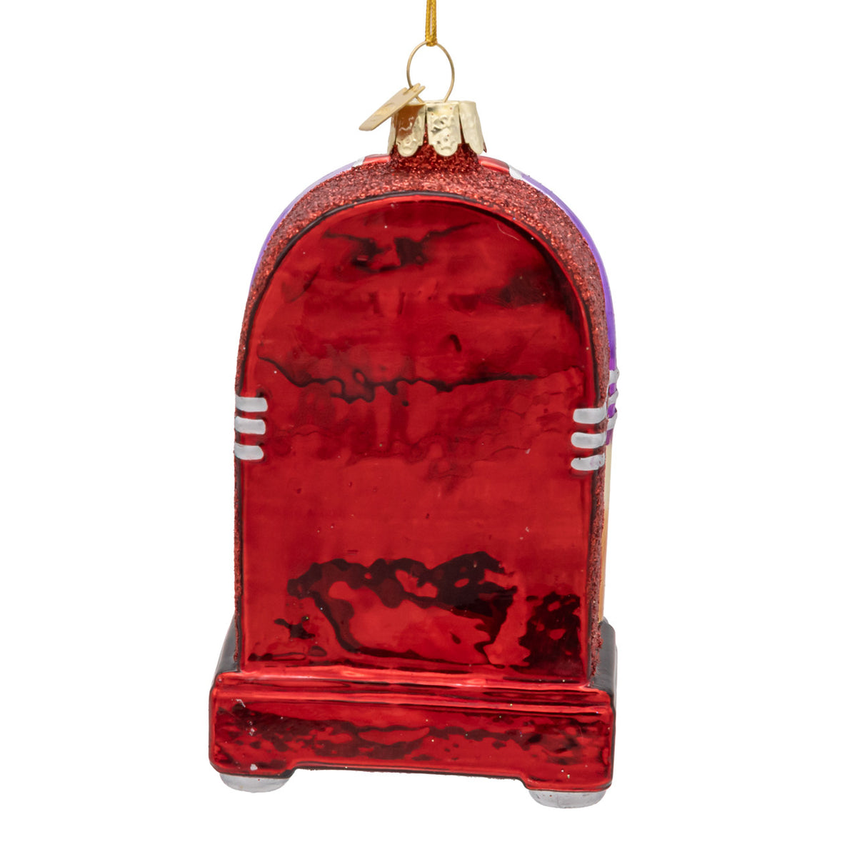 Retro Juke Box Glass Ornament