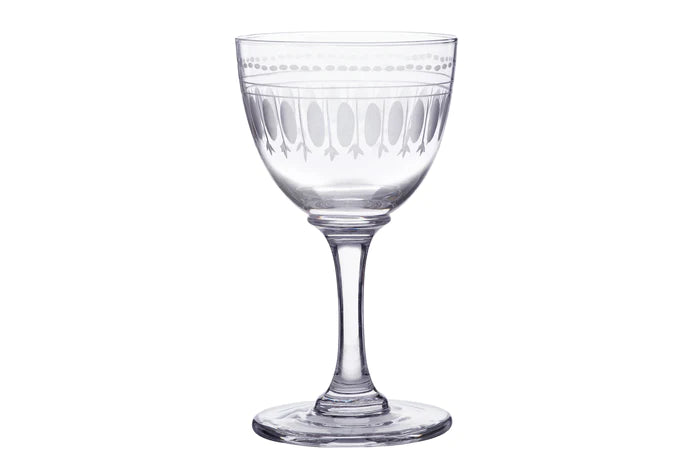 Etched Ovals Liqueur Glass