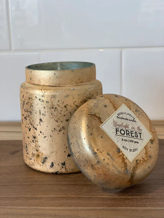 Sunlight in the Forest Mountain Fire Pot Candle