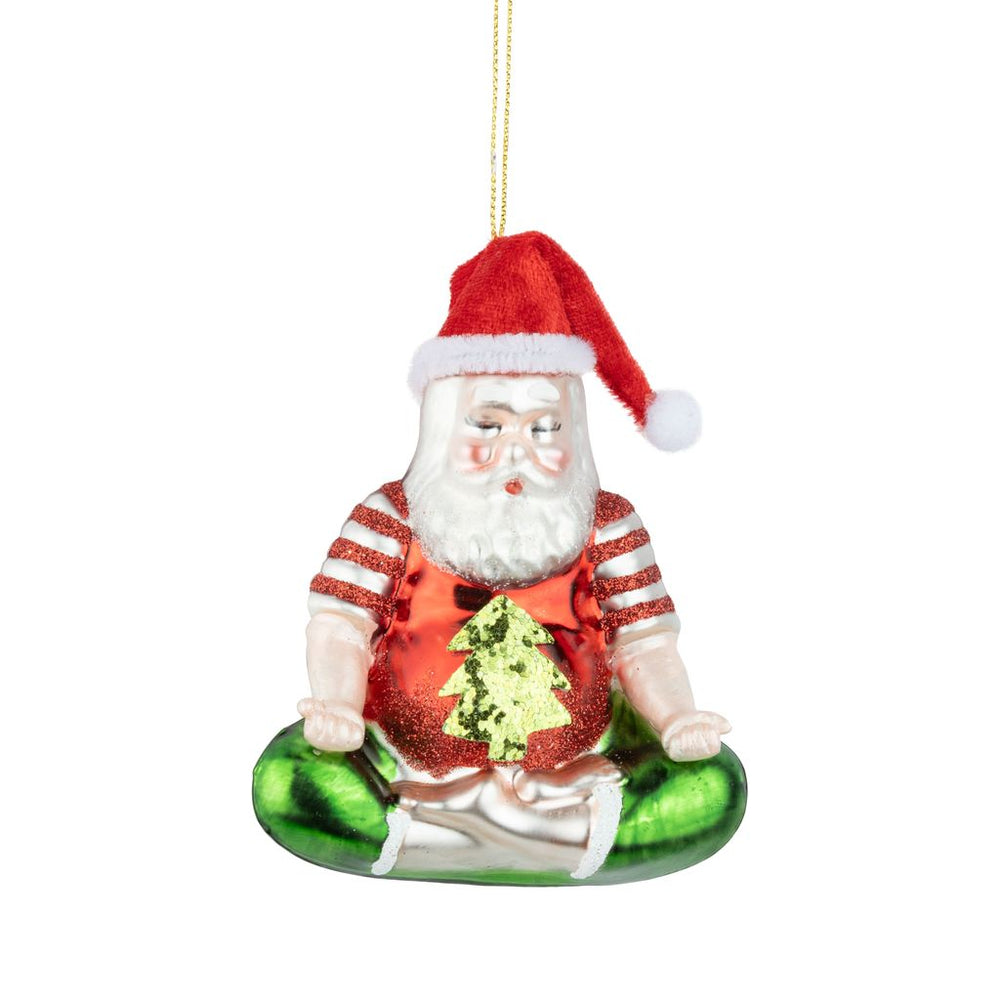 Yoga Santa Ornament