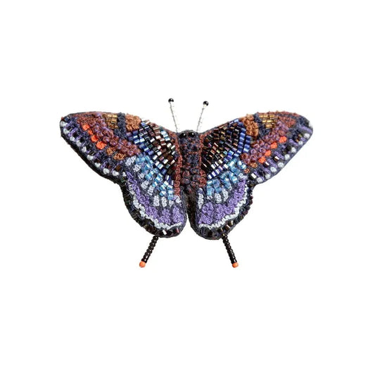 Red Spotted Purple Butterfly Brooch Pin