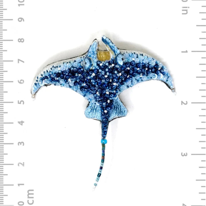 Reef Manta Ray Brooch Pin