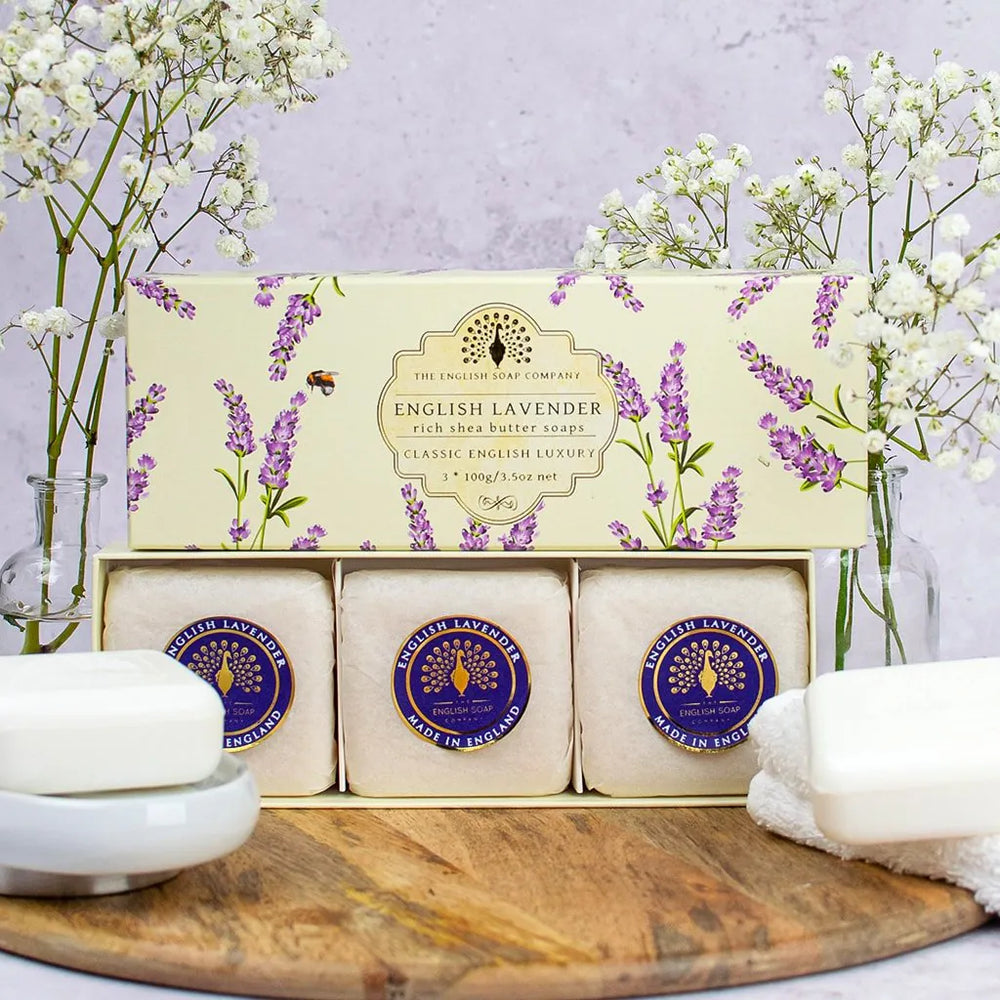 English Lavender Triple Soap Gift Box (3x100g)