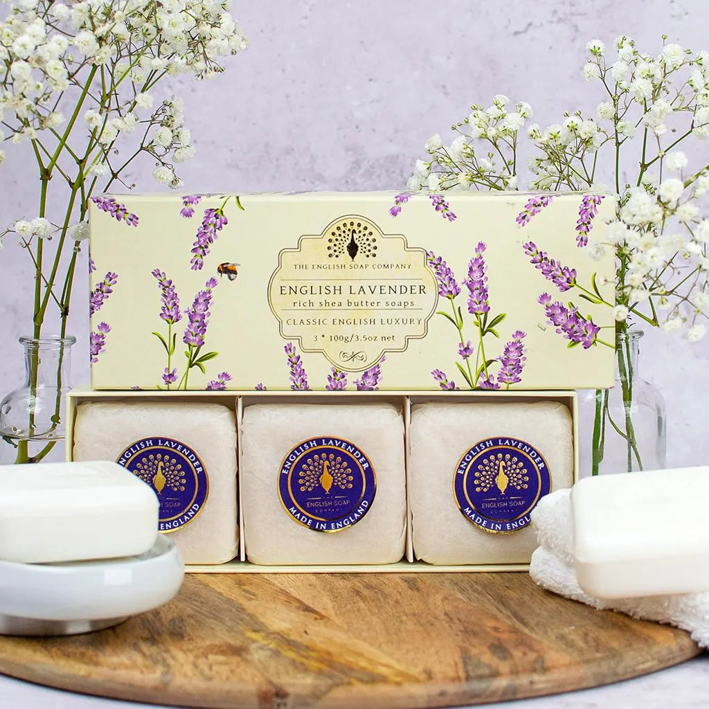 English Lavender Triple Soap Gift Box (3x100g)
