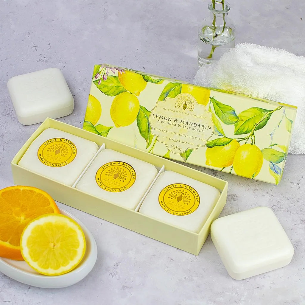 Lemon and Mandarin Triple Soap Gift Box (3x100g)