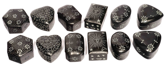 STONE BLACK ETCHED BOX 3"