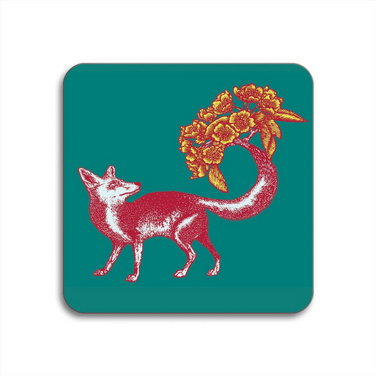 Fox 4" Square Coaster