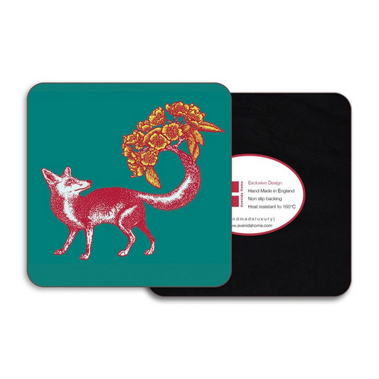 Fox 4" Square Coaster